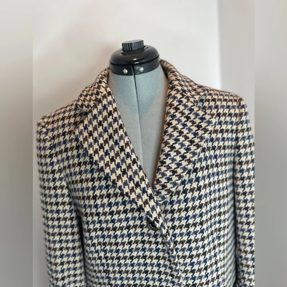 Lauren Ralph Lauren Women's welt pockets reefer Houndstooth Coat - Picture 7 of 11